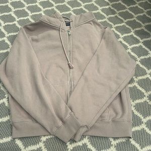 Brownish brandy melville zip up sweatshirt